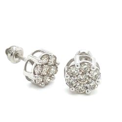 10k Diamond Earrrings Flower Style 1ctw 132978 16