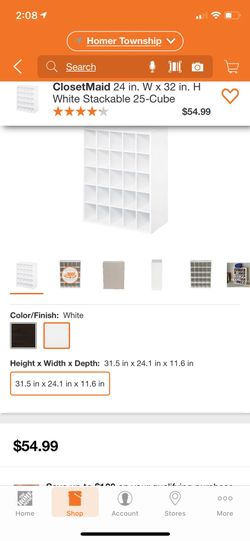 Closetmaid stackable 25 cube