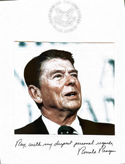 Signed Ronald Reagan Photo