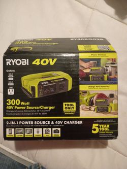 RYOBI POWER SOURCE & BATTERY CHARGER