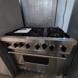 36" VIKING DUAL FUEL RANGE STAINLESS STEEL 