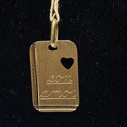 14k “Con Amor” Pedant 