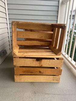 Four Wooden Crates