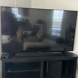 65” Samsung Smart 4k Tv And Stand 