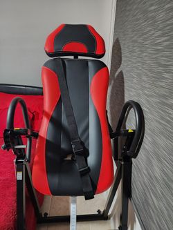 Inversion Table Red and Black Padded