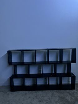 Black bookshelf