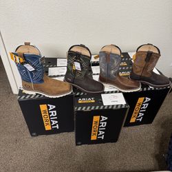 Ariat work boots steel toe and soft toe size from 7.5 to 11.5 4 different models For Only $140 OBO 