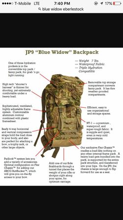 Eberlestock jp9 blue clearance widow