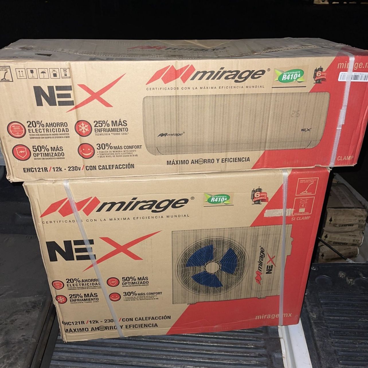 12K BTU/h Mirage NEX mini splits 220V