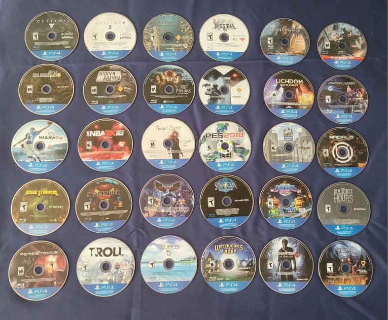 PS4 Games [Disc Only] $4 each OR 31 games for $80