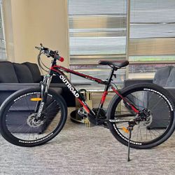 Outroad 26-Inch Mountain Bike – 21-Speed, High-Carbon Steel Aviation-Grade Frame, Dual Disc/V-Brake, Adjustable Ergonomic Seat – Suitable for Men and 