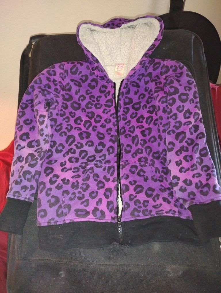 Faded Glory Hooded Zippered Fleece Jacket