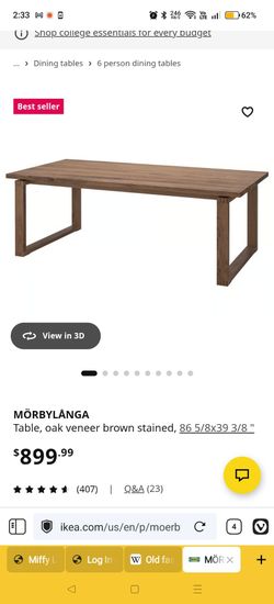 IKEA MÖRBYLÅNGA Dining Table