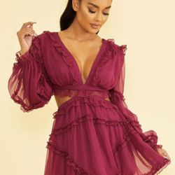 Purple LUXXEL Dress In L