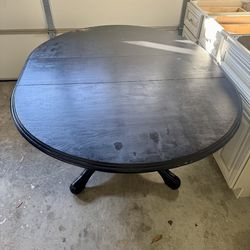 Black dining table