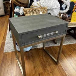 Brayden Faux Shagreen Side Table Nightstand