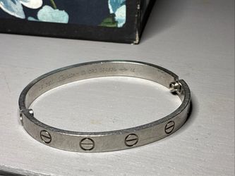 Cartier love bracelet 18K white gold 750 size 19 *needs repair*