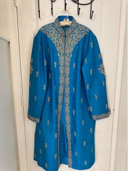 Royal Blue Embroidered Kurta