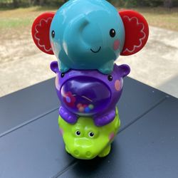 Fisher-Price Stackin' Sounds Animals (Hippo/Elephant/Alligator) Toy