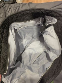 Black Quilted Tote Bag