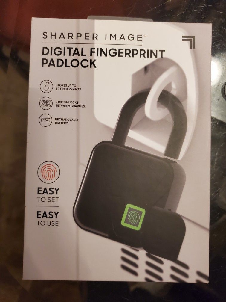 Sharper Image Digital Fingerprint Padlock