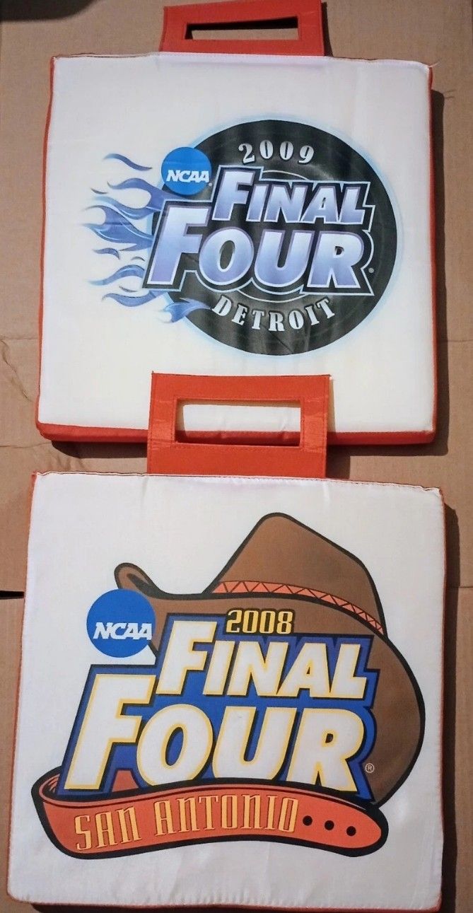 NCAA 2008 2009 Final Four Basketball SEAT CUSHIONS Detroit San Antonio Lot
