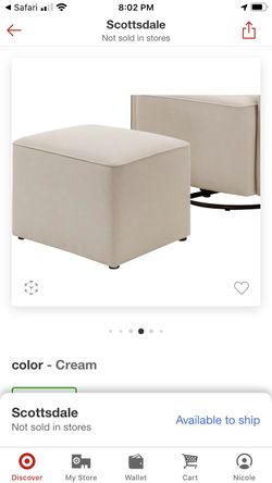 Cream ottoman