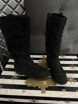 Children’s Place Girls’ Black Boots/ Size 12