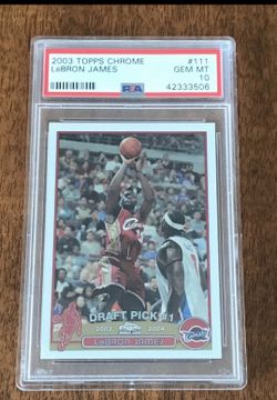 Final Sale!!! 2003-04 Topps Chrome #111 LeBron James Rookie Card RC PSA 10