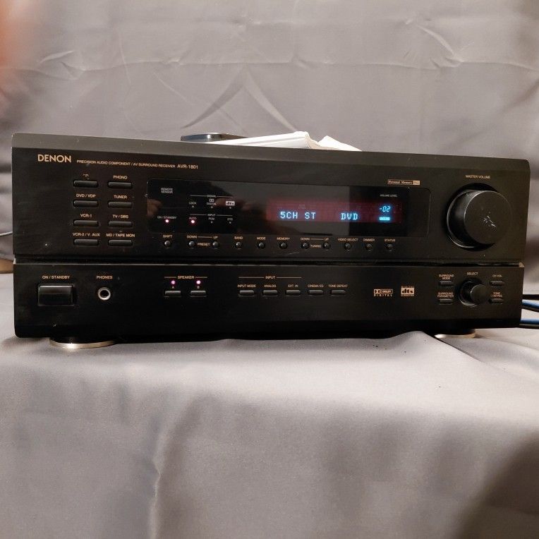 Denon AVR-1801 5.1 Surround Receiver w/Remote - 525 watts Dolby DTS 