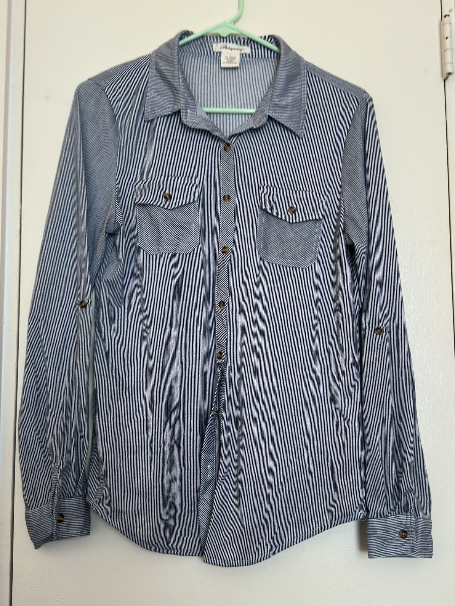 Classic Blue Striped Women's Shirt