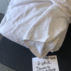 6 Used Full Sz Towels Estate Sale