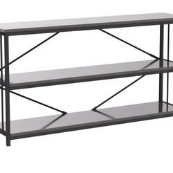 LVB Industrial Console Table, Metal and Wood Sofa Table,