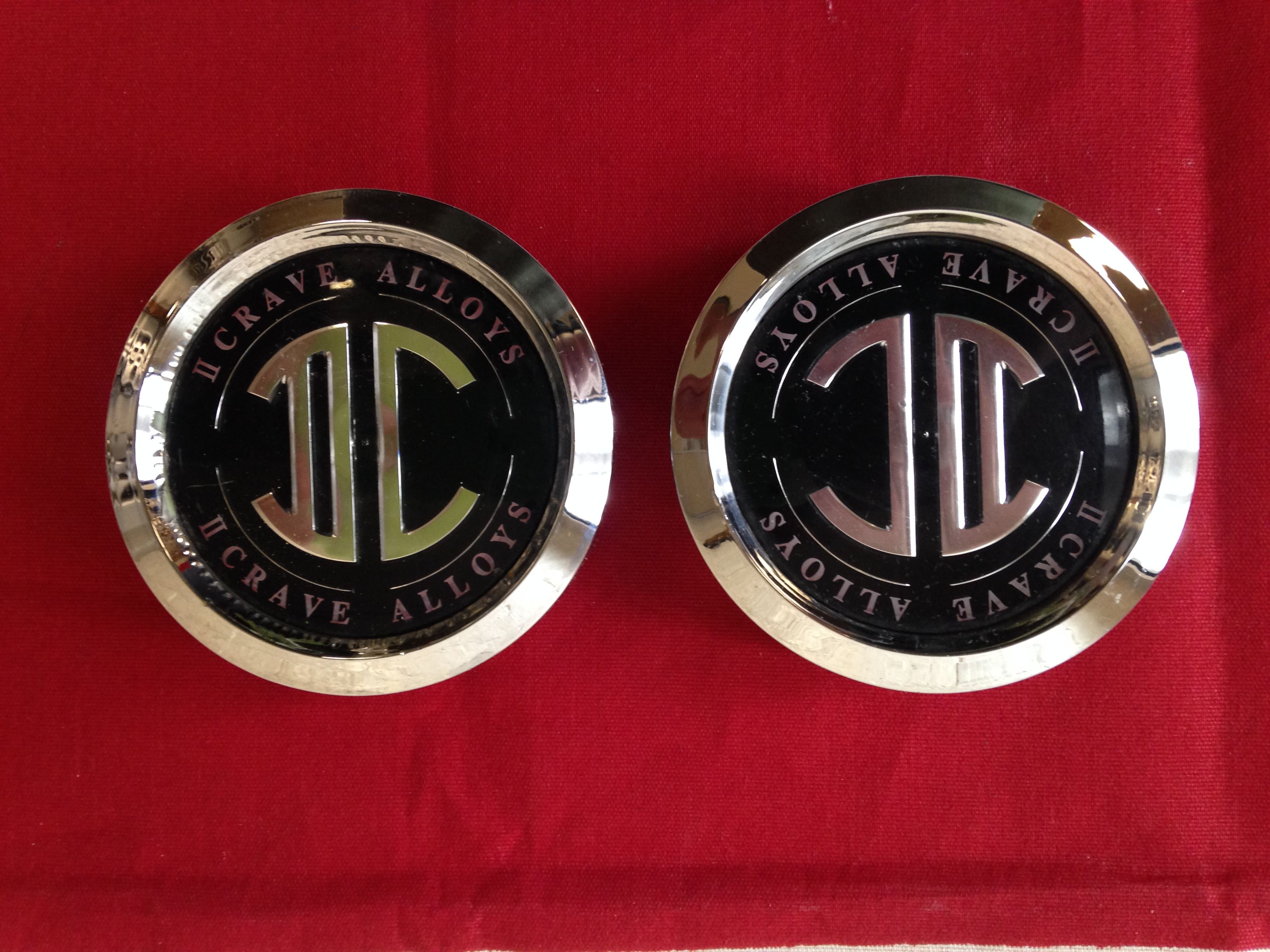 II 2 Crave Alloys Wheel Center Caps Rim Hub Cover Chrome PD-CAP70-P1027 Used