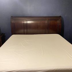 Ashley furniture solid wood king size bed Frame