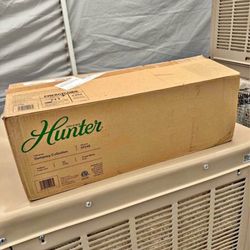 Hunter - Dempsey Indoor Low Profile Ceiling Fan, Remote, 52-inch, Fresh White, Modern-style, 3-speed WhisperWind Motor, 59248, for Living Rooms, Bedro