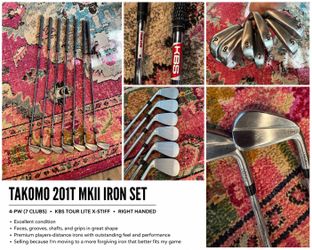 Takomo 201T MKII Iron Set 4-PW | KBS Tour Lite X-Stiff | Excellent Condition