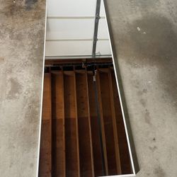 Large White Metal Frame Mirror (Wall Mount)  64”x24” (LIKE NEW CONDITION)