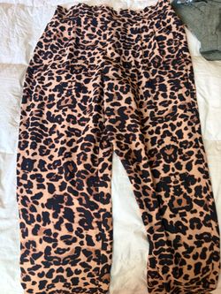 Leopard pants high waist