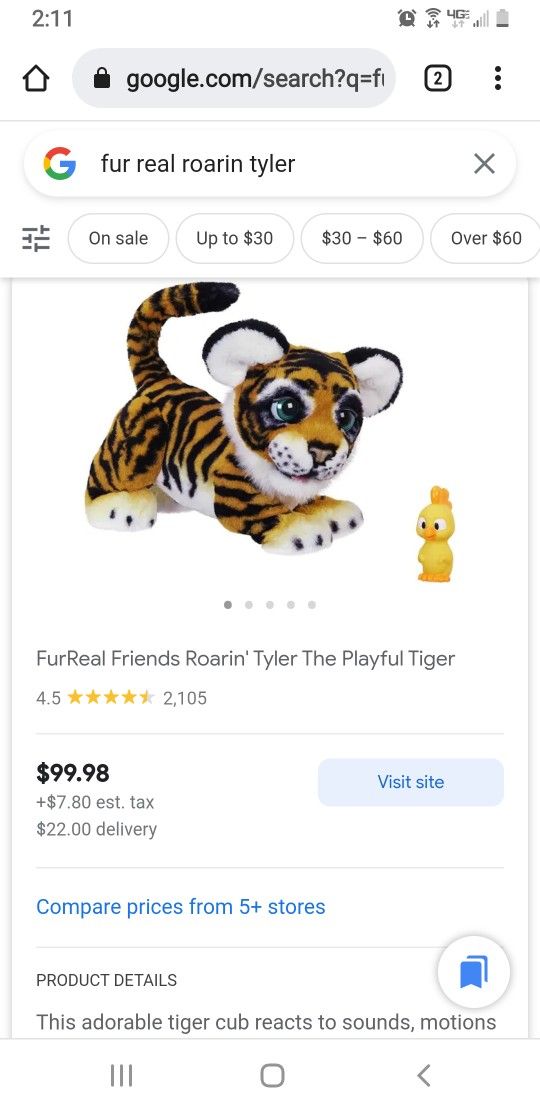 FurReal friends Roarin TYLER. THE PLAYFUL TIGER.
