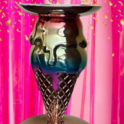 Bath & Body Works Ice Cream Cone 3 Wick Pedestal Candle Holder