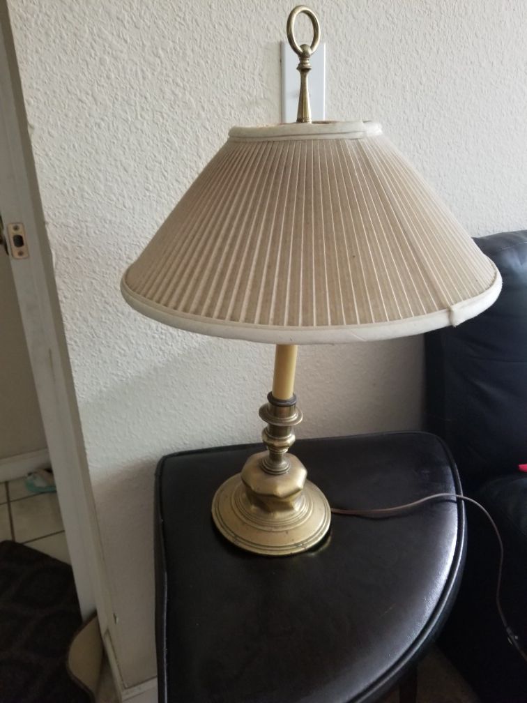 Antique table lamp with light