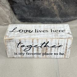 Wood Block Decor Sign