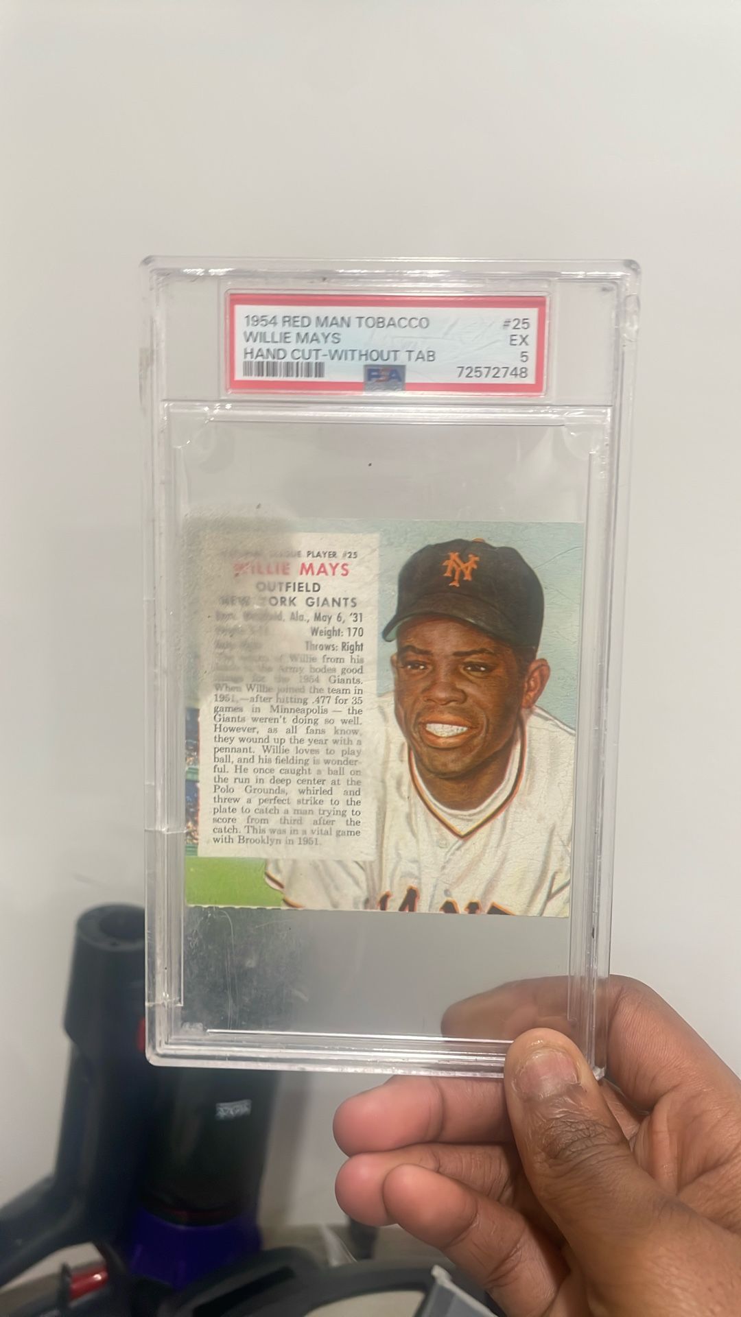 PSA - 1954 RED MAN TOBACCO. (WILLIE MAYS)