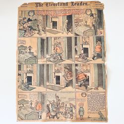 Antique 1904 Buster Brown’s Xmas Christmas Newspaper Comic The Cleveland Leader