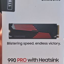 Samsung 990 PRO 1TB M.2 SSD With Heatsink MZ-V9P1T0 NEW