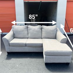 Grey Reversible Chaise Sectional - Delivery.