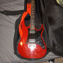 Red Ibanez Electric Guitar