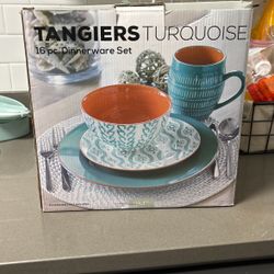 Turquoise Dinnerware Set