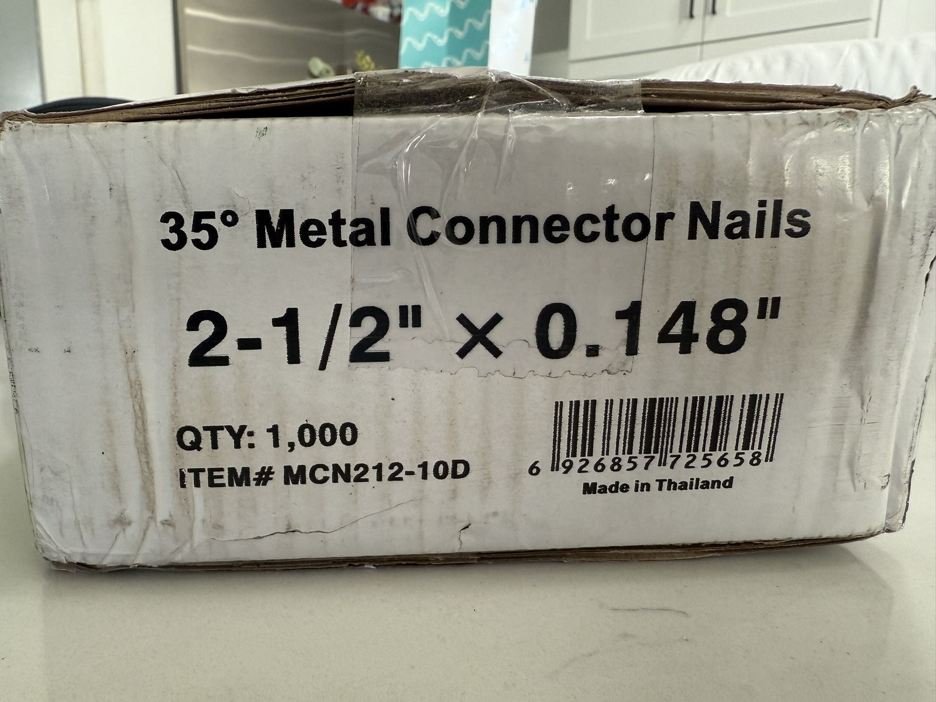 meite Metal Connector Nails, 2-1/2 Inch x .148 Inch Joist Hanger Nails New